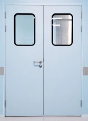 comprar Porta balançante da sala limpa de aço galvanizado pintado, porta da sala de isolamento de saúde. online manufacture