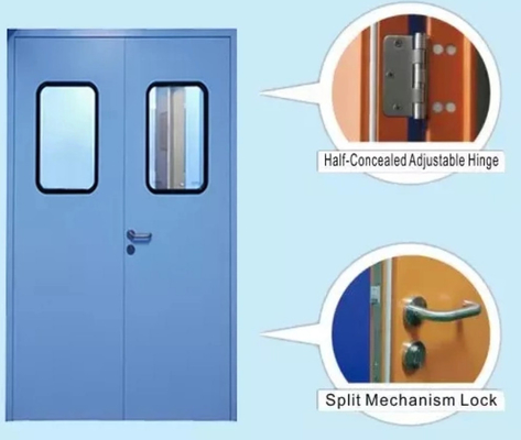 comprar Sala limpa de aço livre de poeira porta balançante, oficina portas duplas à prova de fogo personalizado online manufacture