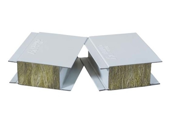 comprar Resistente ao fogo Preservação térmica Isolamento acústico Painel Sandwich de lã de rocha Folha de parede e de telhado Painel de lã de rocha Painéis de sala limpa online manufacture