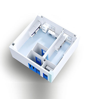 comprar Huuao Sistema Modular de Suprimentos para Salas Limpas Projeto Chave na Mão para Salas Limpas ISO 8 Design Profissional de Salas Limpas Pré-fabricadas online manufacture