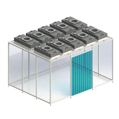 comprar Câmara limpa modular de fluxo laminar vertical sem poeira Huuao com cabine de amostragem Novo design de alta qualidade Classe 100 Cabine limpa portátil Cabine de sala limpa de laboratório Iso5 Fabricação em linha