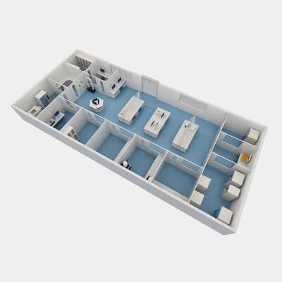 comprar HUAAO ISO 14644 Classe 8 Moderno painel de sanduíche pré-fabricado de 50 mm Sala limpa modular Oficina GMP Hospital Cosméticos Fábrica de alimentos Fabricação em linha