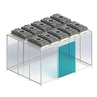 comprar HUAAO Oficina Médica Personalizada Sala Limpa Modular Cabine Limpa Móvel Prefabricada H13/H14 Filtro Incandescente Ecológico Fabricação em linha