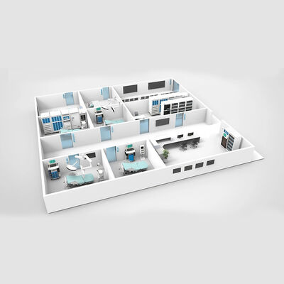 comprar HUAAO GMP padrão ISO7 resistente ao fogo e à poeira Modular moderno Sala limpa para oficina/hospitais uso Design livre 200 metros quadrados MOQ Fabricação em linha