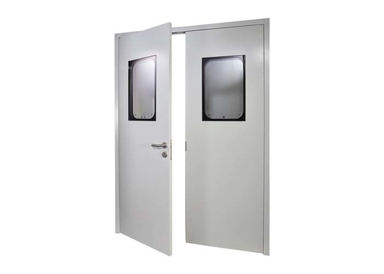 Porta balançante de quarto limpo de aço à prova de fogo Porta de sala de operações médica