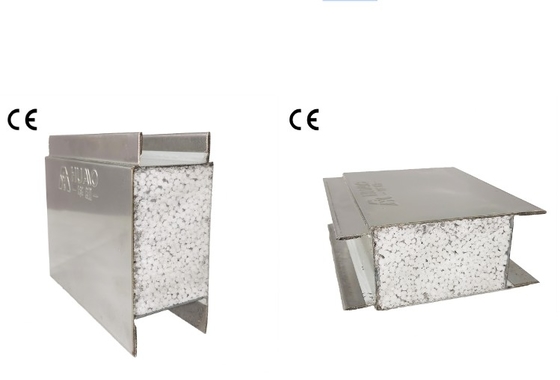 Aço inoxidável de lã de rocha MGO PU Painel de sanduíche de sala limpa Isolamento sonoro