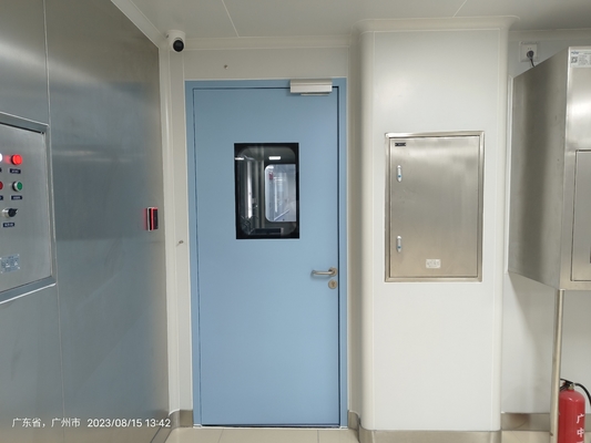 Porta de aço hermética Sala limpa Porta balançante de aço para laboratório hospitalar Sala limpa