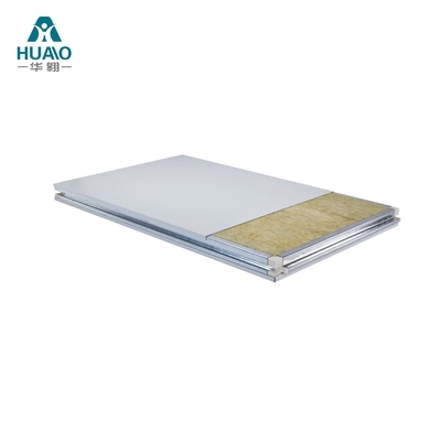 Painel de sanduíche de sala limpa, de alta densidade, feito à mão. Painel de sanduíche de lã de rocha.