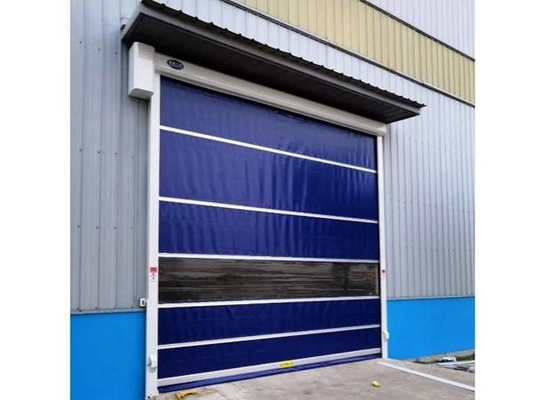 Porta automática de persiana de rolagem rápida de PVC Acesso de alta velocidade Proteção contra poeira e vento