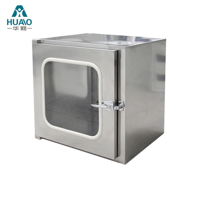 Acero inoxidável 304 Janela de transmissão Interlock Pass Box com lâmpada UV Dimensões internas