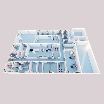 Construção de salas limpas modulares Huaao para áreas limpas como laboratórios salas limpas hospitais salas de informática processamento de alimentos