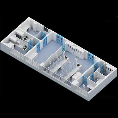Painel Sanduíche HUAAO de Poliuretano com Núcleo à Prova de Fogo, Leve, Ecológico, Minimalista para Salas Limpas Hospitalares e Limpeza de Poeira em Oficinas